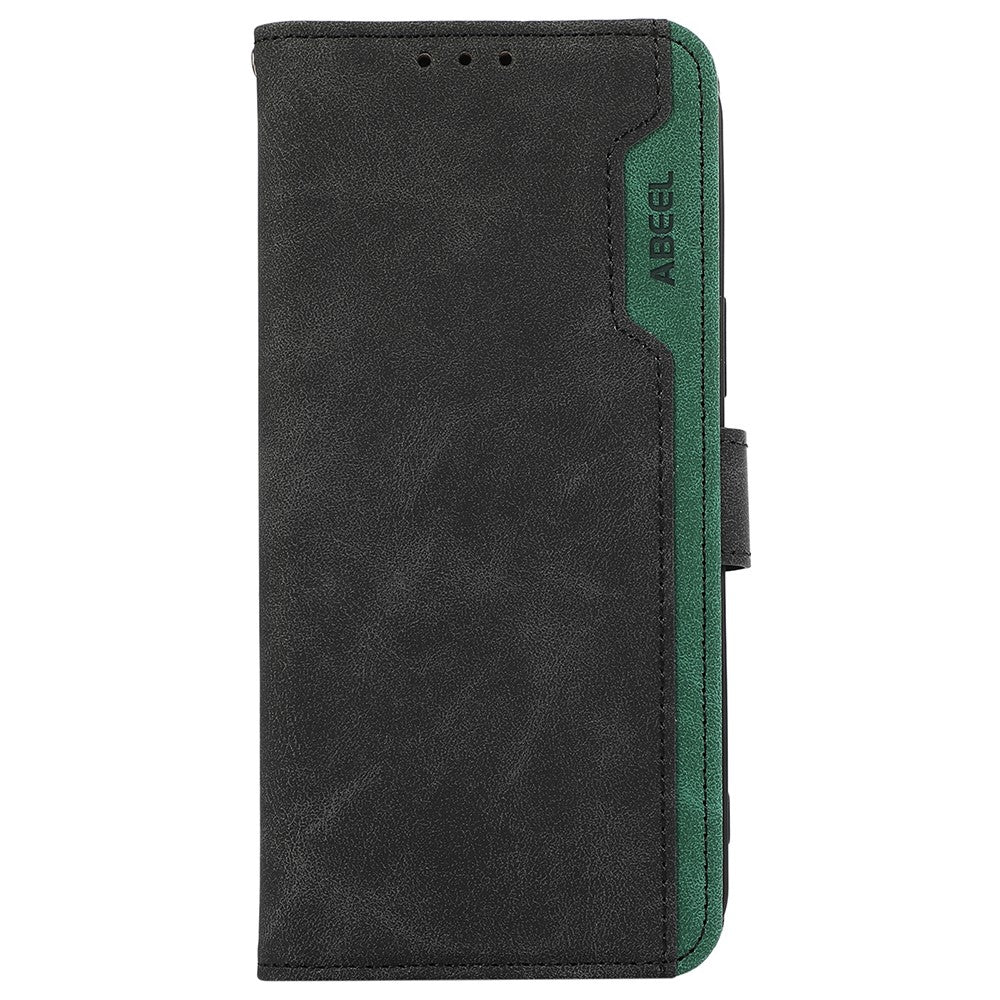 ABEEL For Xiaomi Redmi Note 15 Pro 4G (Global) Case Color Splicing Leather Flip Phone Cover RFID Blocking - Black