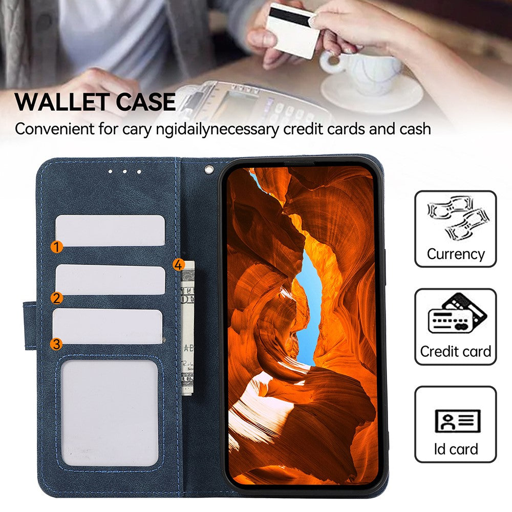 ABEEL For Xiaomi Redmi Note 15 Pro 4G (Global) Case Color Splicing Leather Flip Phone Cover RFID Blocking - Blue