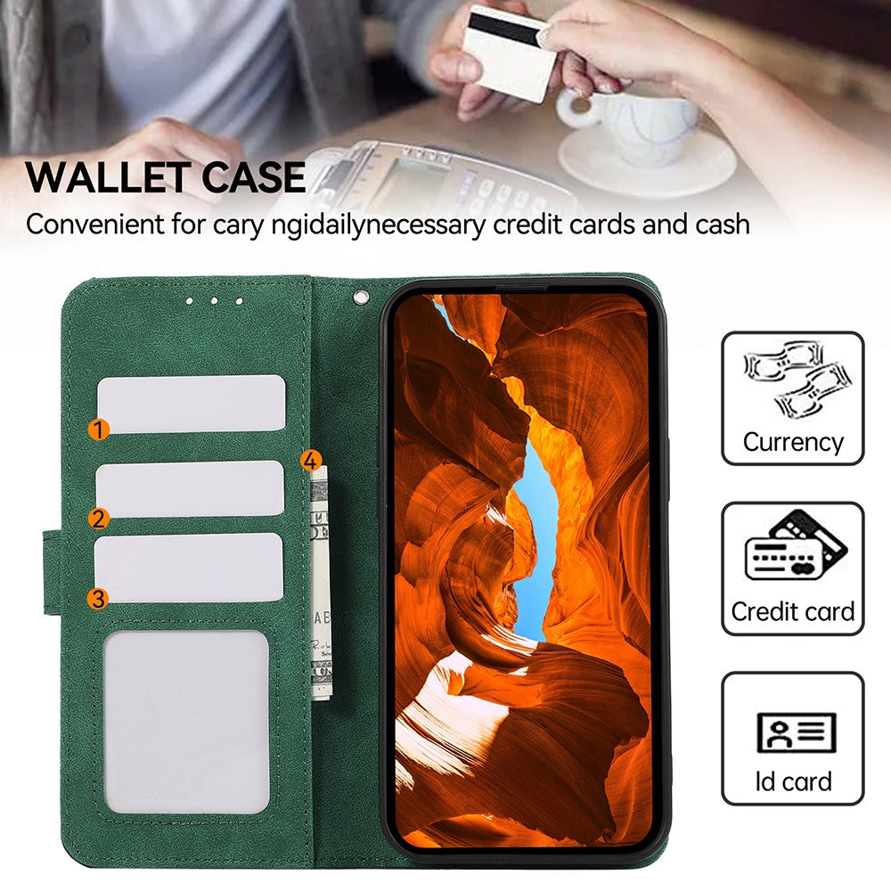ABEEL For Xiaomi Redmi Note 15 Pro 4G (Global) Case Color Splicing Leather Flip Phone Cover RFID Blocking - Green