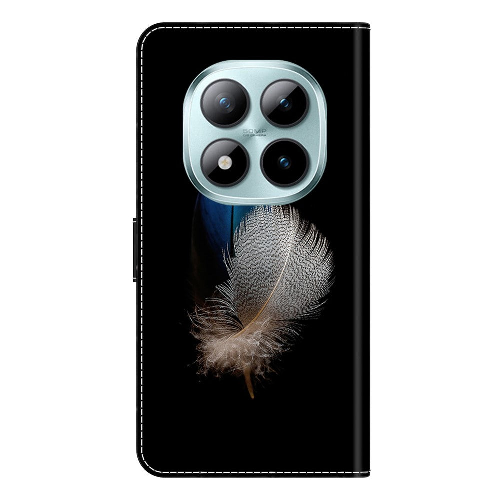 Wallet Case For Xiaomi Poco M8 5G / Redmi Note 15 5G (Global) / 15 4G (Global) 3D Pattern PU Leather Phone Cover with Stand - Two Feathers