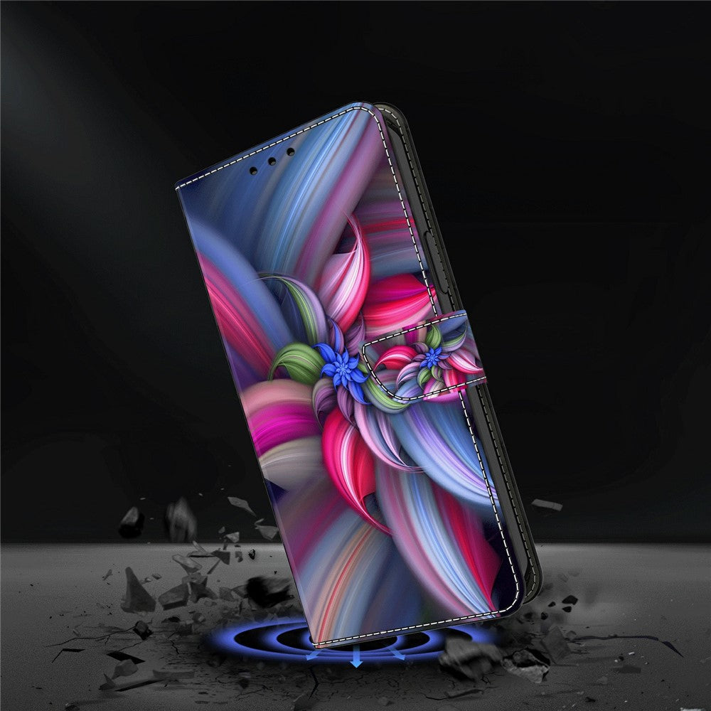Wallet Case For Xiaomi Poco M8 5G / Redmi Note 15 5G (Global) / 15 4G (Global) 3D Pattern PU Leather Phone Cover with Stand - Colorful Flowers
