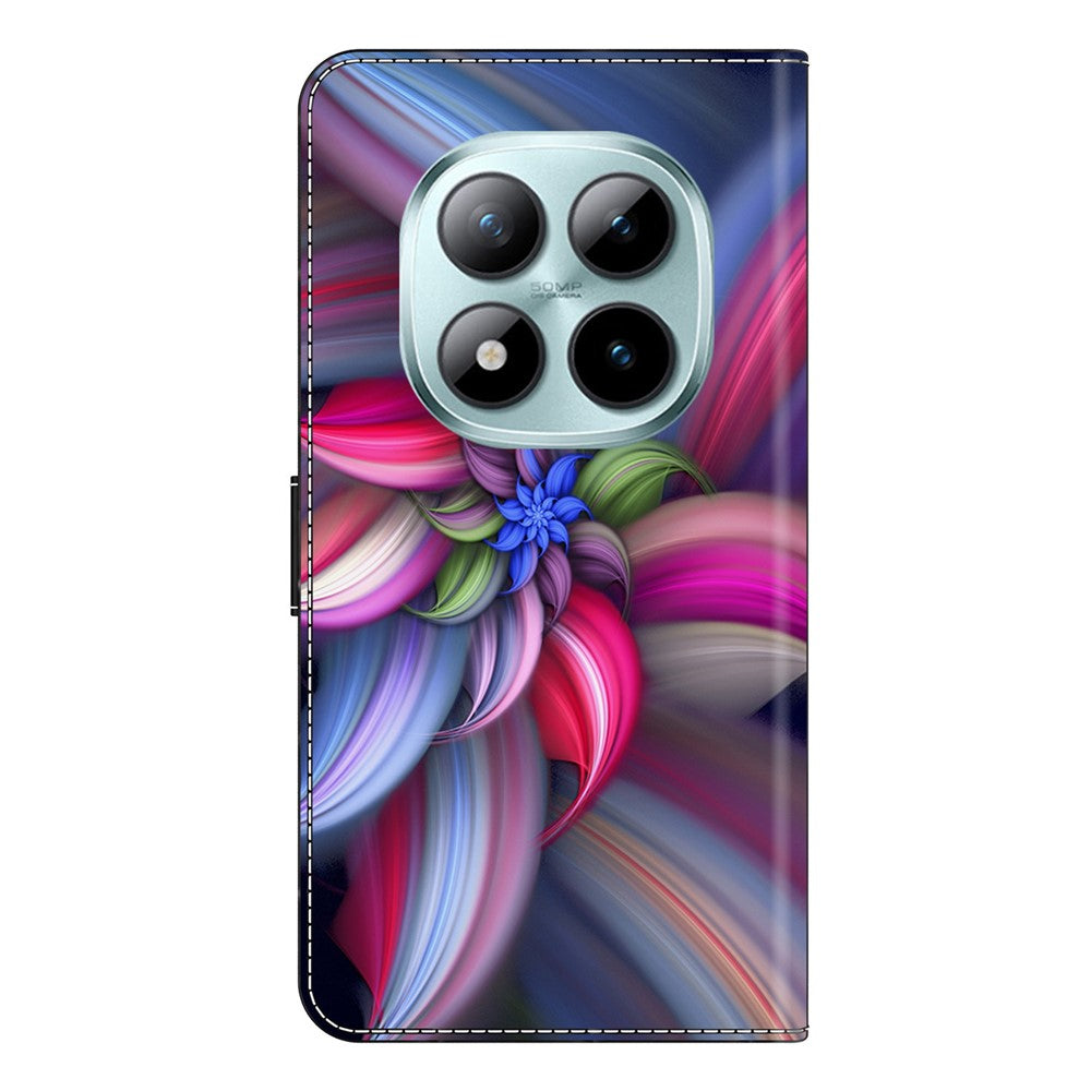 Wallet Case For Xiaomi Poco M8 5G / Redmi Note 15 5G (Global) / 15 4G (Global) 3D Pattern PU Leather Phone Cover with Stand - Colorful Flowers