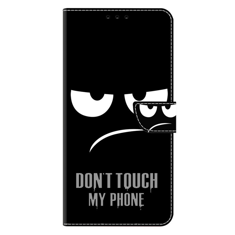 Wallet Case For Xiaomi Poco M8 5G / Redmi Note 15 5G (Global) / 15 4G (Global) Magnetic Clasp 3D Pattern Leather Phone Cover - Don't Touch My Phone