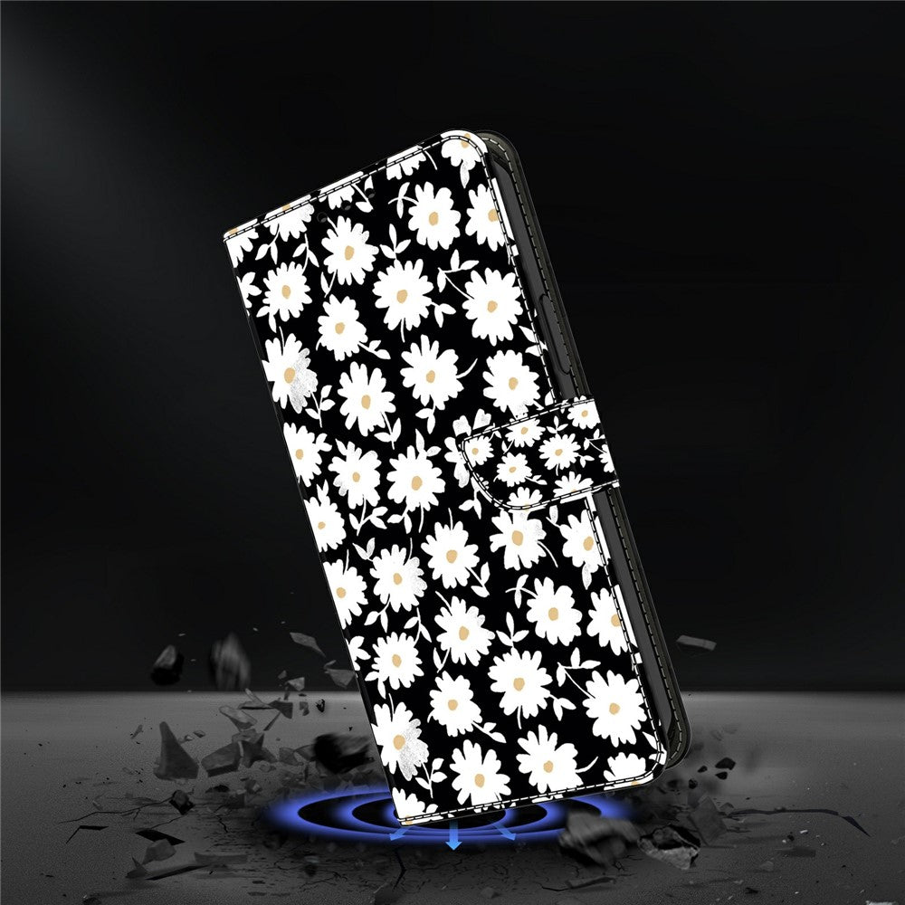 Wallet Case For Xiaomi Poco M8 5G / Redmi Note 15 5G (Global) / 15 4G (Global) Magnetic Clasp 3D Pattern Leather Phone Cover - Floral