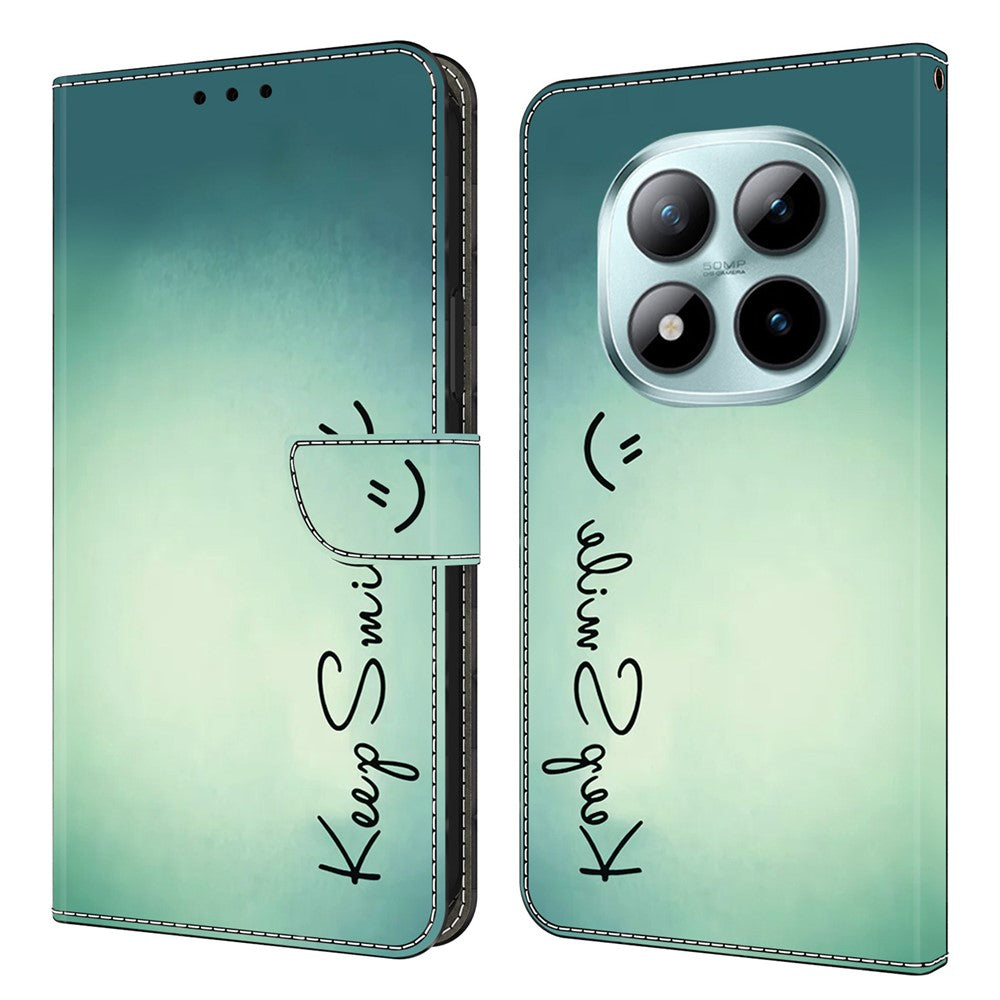 Wallet Case For Xiaomi Poco M8 5G / Redmi Note 15 5G (Global) / 15 4G (Global) PU Leather Phone Cover with Stand - Keep Smile