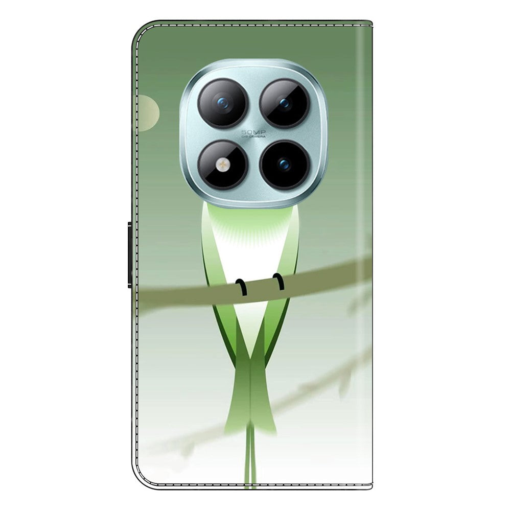 Wallet Case For Xiaomi Poco M8 5G / Redmi Note 15 5G (Global) / 15 4G (Global) PU Leather Phone Cover with Stand - Green Bird