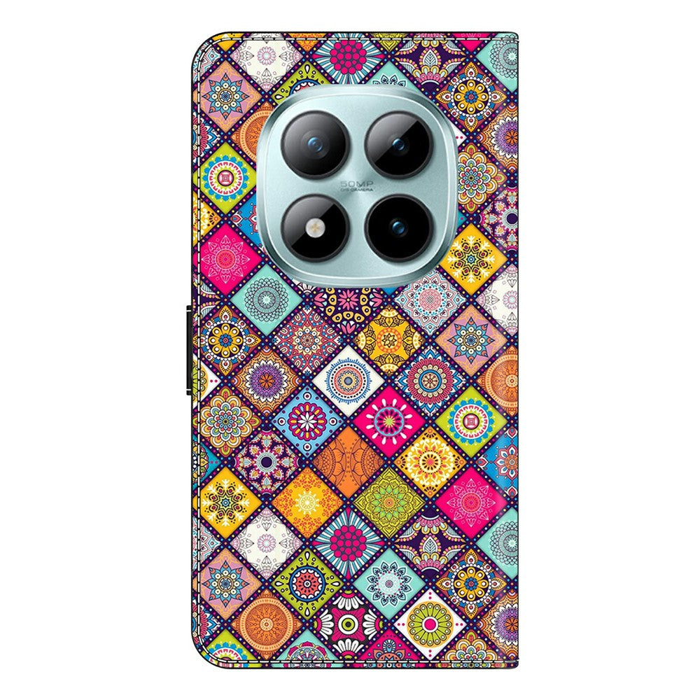 Phone Case For Xiaomi Poco M8 5G / Redmi Note 15 5G (Global) / 15 4G (Global) Pattern Printed TPU + PU Leather Flip Cover with Card Slot - Colorful Leather