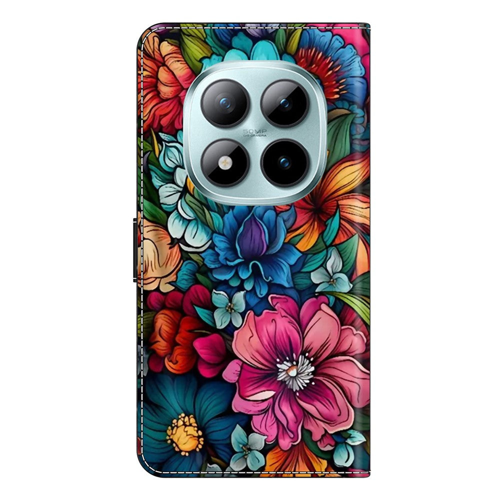 Phone Case For Xiaomi Poco M8 5G / Redmi Note 15 5G (Global) / 15 4G (Global) Pattern Printed TPU + PU Leather Flip Cover with Card Slot - Staphyllum