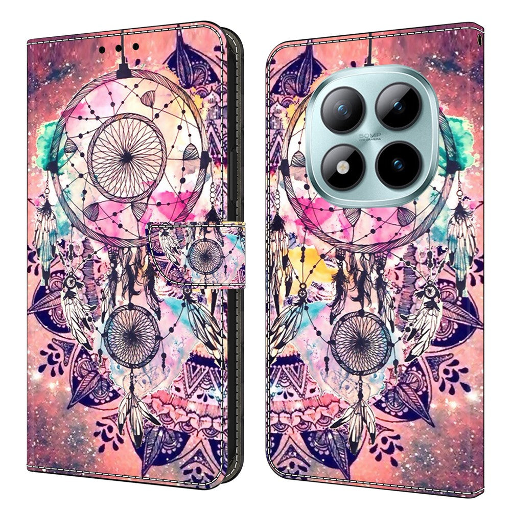 Wallet Case For Xiaomi Poco M8 5G / Redmi Note 15 5G (Global) / 15 4G (Global) Pattern Printing Stand Leather Flip Phone Cover - Wind Chime