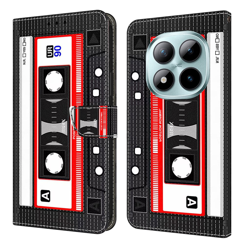 Wallet Case For Xiaomi Poco M8 5G / Redmi Note 15 5G (Global) / 15 4G (Global) Pattern Printing Stand Leather Flip Phone Cover - Tape