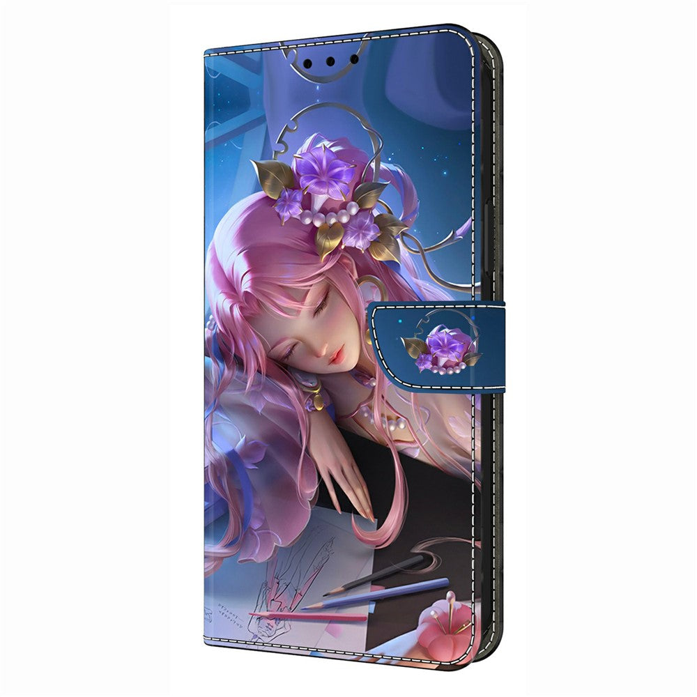 Wallet Case For Xiaomi Poco M8 5G / Redmi Note 15 5G (Global) / 15 4G (Global) Pattern Printing Stand Leather Flip Phone Cover - Sleeping Beauty