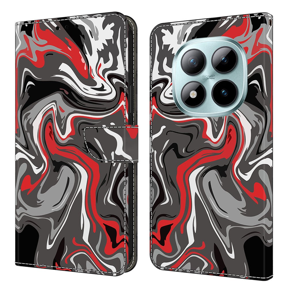 Wallet Case For Xiaomi Poco M8 5G / Redmi Note 15 5G (Global) / 15 4G (Global) Pattern Printing Stand Leather Flip Phone Cover - Rock Texture