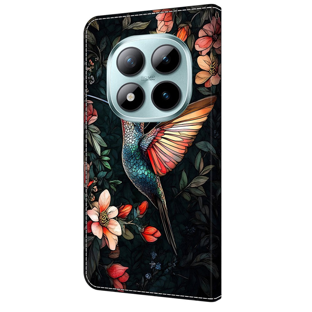 Leather Case For Xiaomi Poco M8 5G / Redmi Note 15 5G (Global) / 15 4G (Global) Pattern Printing Stand Flip Phone Cover - Green Magpie