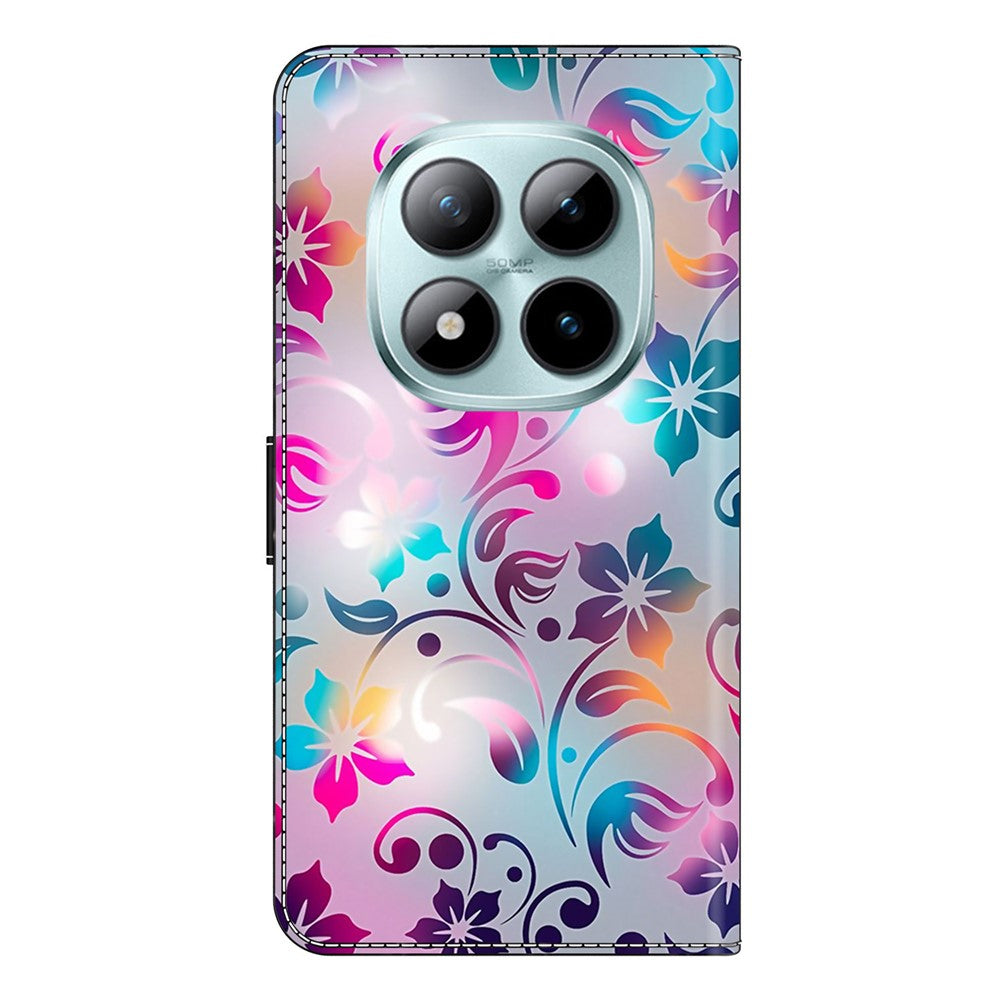 Wallet Case For Xiaomi Poco M8 5G / Redmi Note 15 5G (Global) / 15 4G (Global) Stand Pattern Printing PU Leather Flip Phone Cover - Craft Flowers