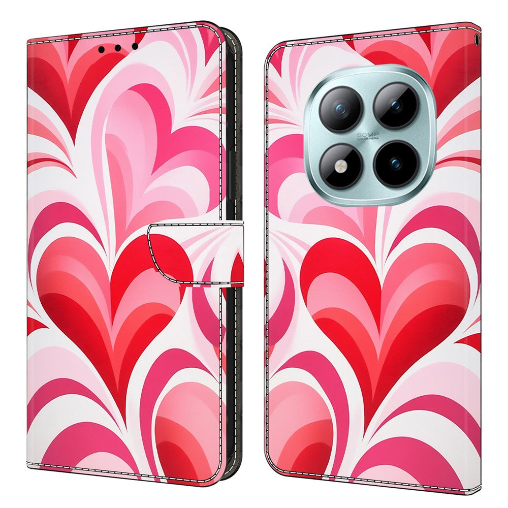 Wallet Case For Xiaomi Poco M8 5G / Redmi Note 15 5G (Global) / 15 4G (Global) Stand Pattern Printing PU Leather Flip Phone Cover - Love