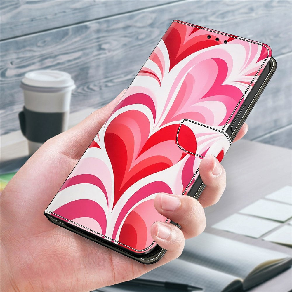 Wallet Case For Xiaomi Poco M8 5G / Redmi Note 15 5G (Global) / 15 4G (Global) Stand Pattern Printing PU Leather Flip Phone Cover - Love