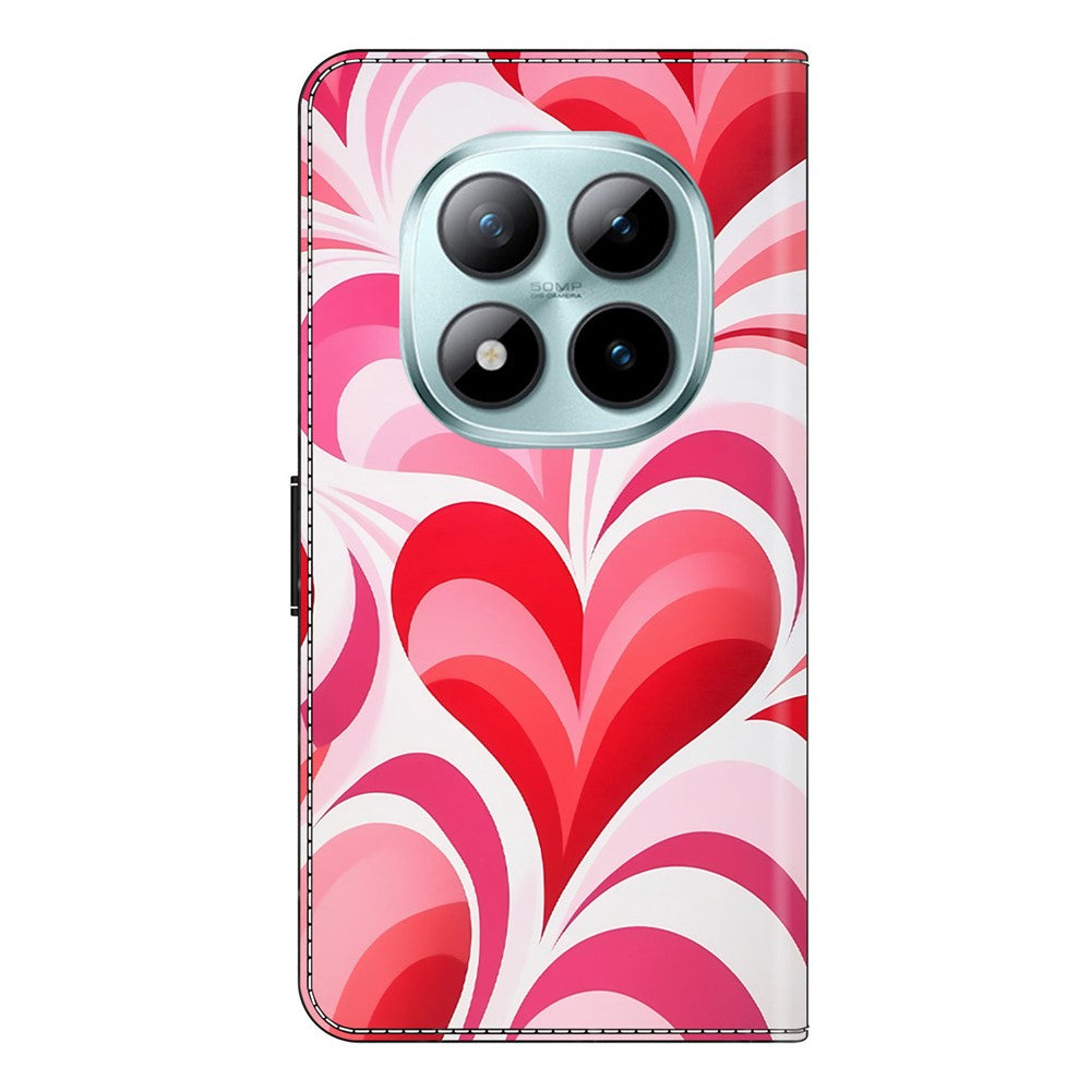 Wallet Case For Xiaomi Poco M8 5G / Redmi Note 15 5G (Global) / 15 4G (Global) Stand Pattern Printing PU Leather Flip Phone Cover - Love