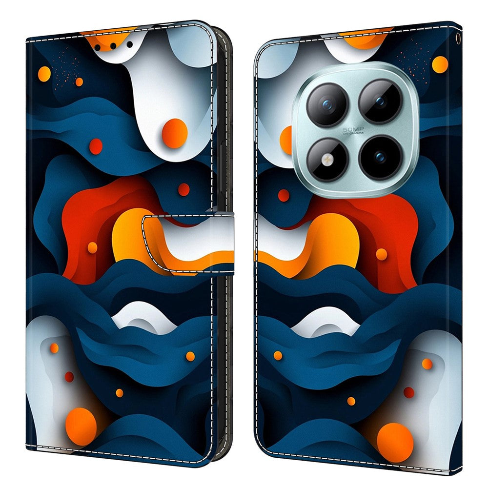 Wallet Case For Xiaomi Poco M8 5G / Redmi Note 15 5G (Global) / 15 4G (Global) Stand Pattern Printing PU Leather Flip Phone Cover - Gradient