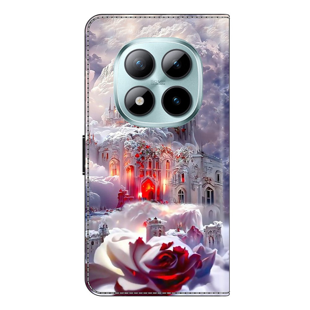 Wallet Case For Xiaomi Poco M8 5G / Redmi Note 15 5G (Global) / 15 4G (Global) Stand Pattern Printing PU Leather Flip Phone Cover - Castle