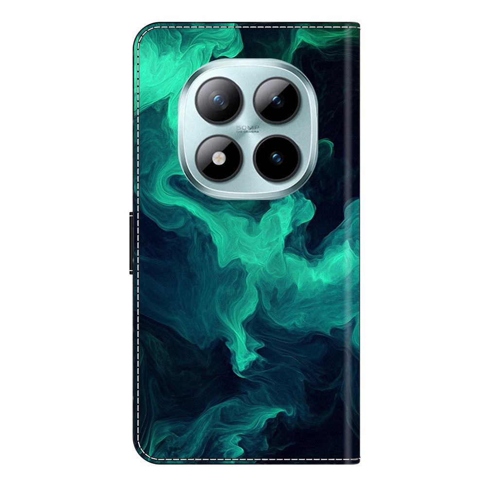 Wallet Case For Xiaomi Poco M8 5G / Redmi Note 15 5G (Global) / 15 4G (Global) Stand Pattern Printing PU Leather Flip Phone Cover - Smoke