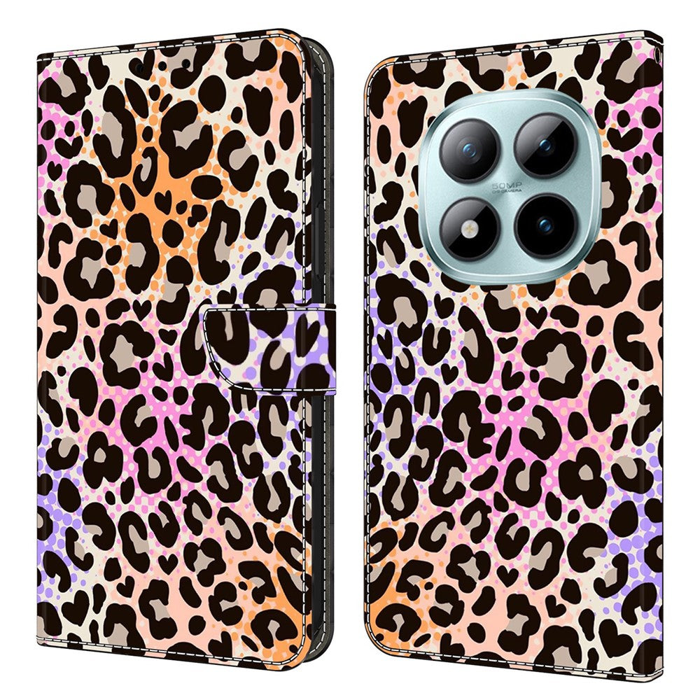 Wallet Case For Xiaomi Poco M8 5G / Redmi Note 15 5G (Global) / 15 4G (Global) Pattern Printing PU Leather Flip Stand Phone Cover - Spotted Leopard Print
