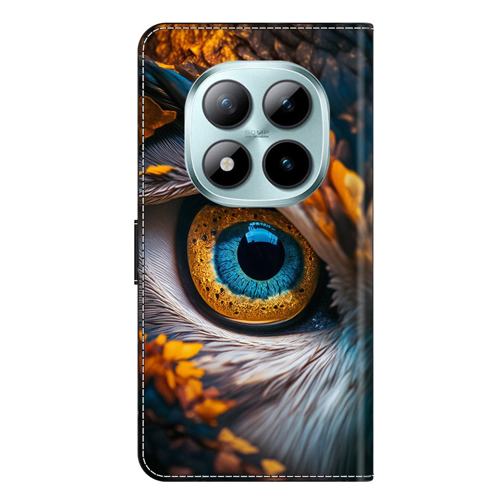 Wallet Case For Xiaomi Poco M8 5G / Redmi Note 15 5G (Global) / 15 4G (Global) Pattern Printing PU Leather Flip Stand Phone Cover - Blue Eyes