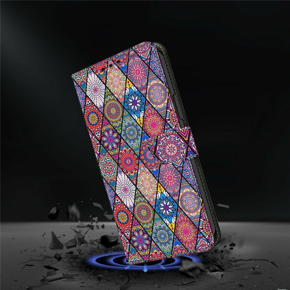 Wallet Case For Xiaomi Poco M8 5G / Redmi Note 15 5G (Global) / 15 4G (Global) Pattern Printing PU Leather Flip Stand Phone Cover - Red Leather