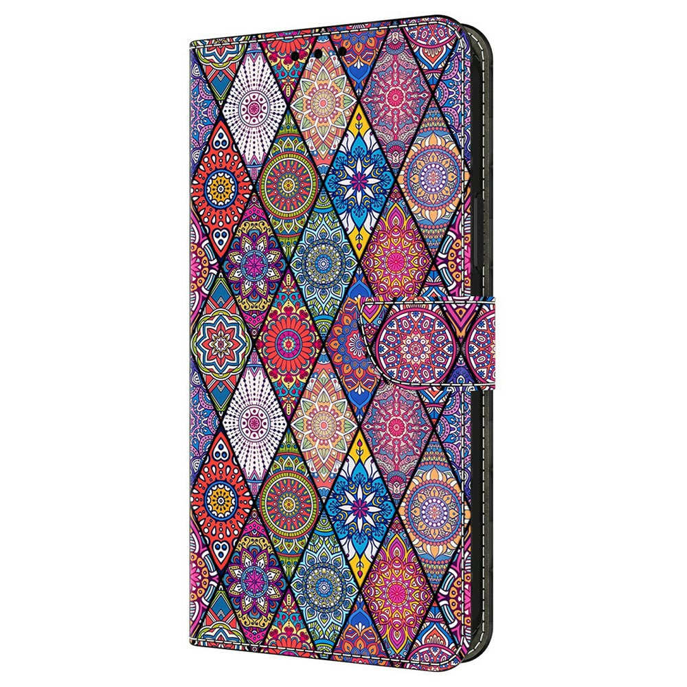 Wallet Case For Xiaomi Poco M8 5G / Redmi Note 15 5G (Global) / 15 4G (Global) Pattern Printing PU Leather Flip Stand Phone Cover - Red Leather