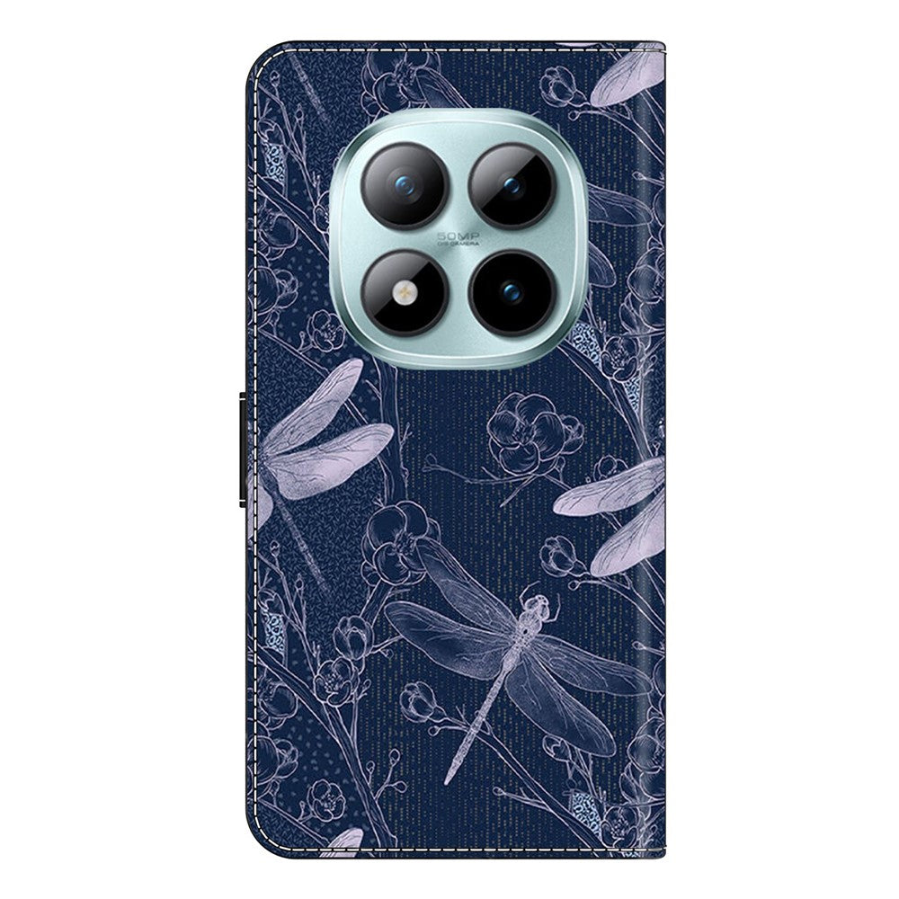 Wallet Case For Xiaomi Poco M8 5G / Redmi Note 15 5G (Global) / 15 4G (Global) Pattern Printing PU Leather Flip Stand Phone Cover - Dragonfly