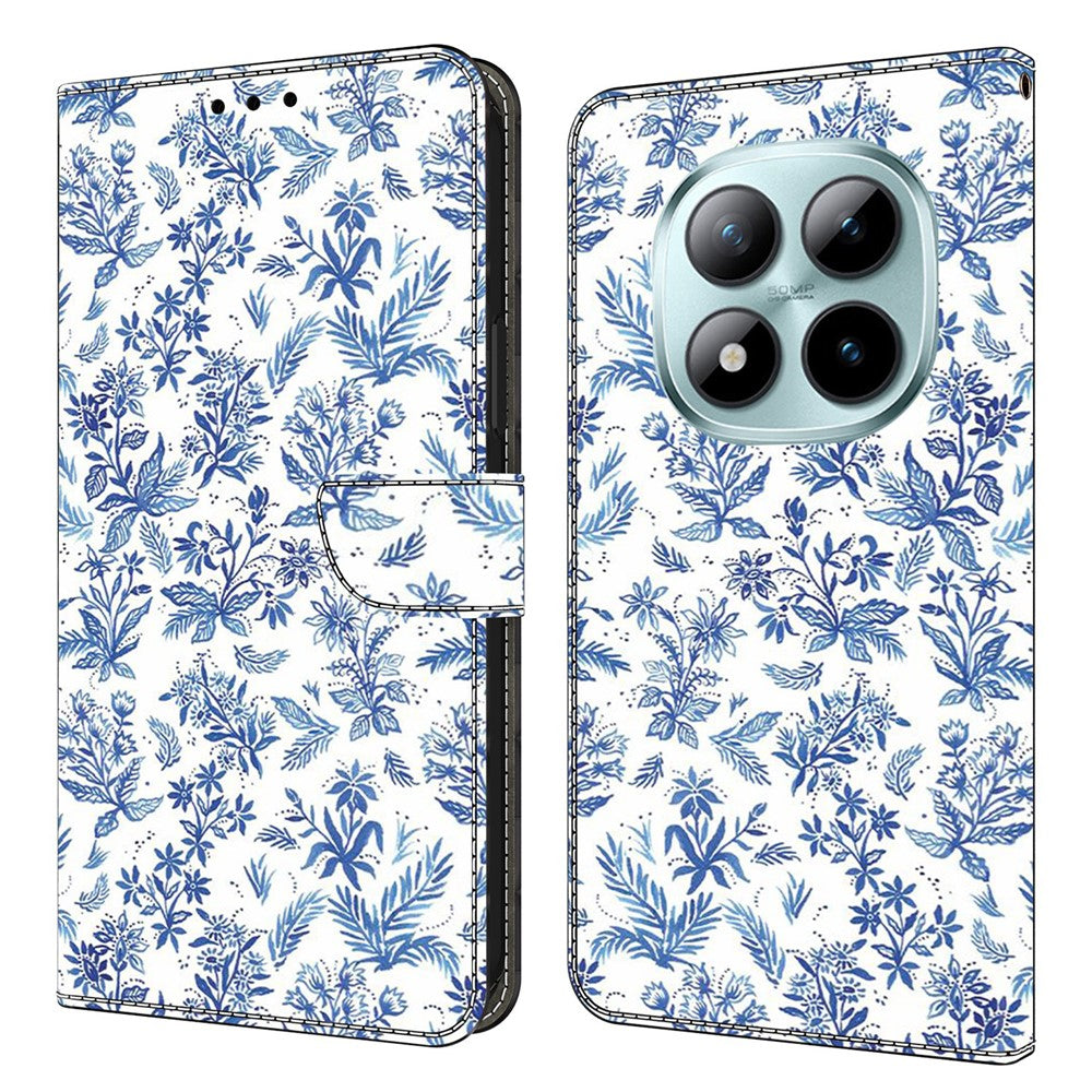 Wallet Case For Xiaomi Poco M8 5G / Redmi Note 15 5G (Global) / 15 4G (Global) Pattern Printing PU Leather Flip Stand Phone Cover - Flower Field