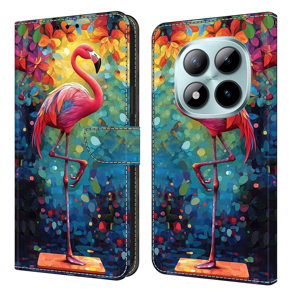 Wallet Case For Xiaomi Poco M8 5G / Redmi Note 15 5G (Global) / 15 4G (Global) Foldable Stand Pattern Printing PU Leather Flip Phone Cover - Bird