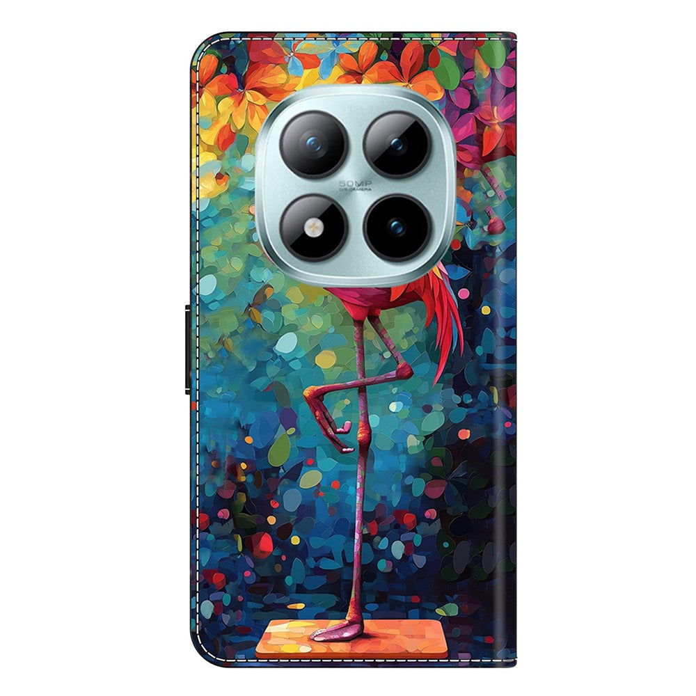 Wallet Case For Xiaomi Poco M8 5G / Redmi Note 15 5G (Global) / 15 4G (Global) Foldable Stand Pattern Printing PU Leather Flip Phone Cover - Bird