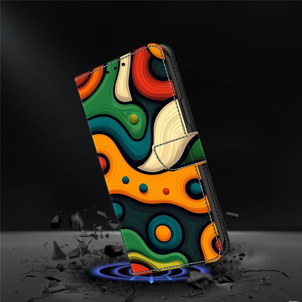Wallet Case For Xiaomi Poco M8 5G / Redmi Note 15 5G (Global) / 15 4G (Global) Foldable Stand Pattern Printing PU Leather Flip Phone Cover - Painted