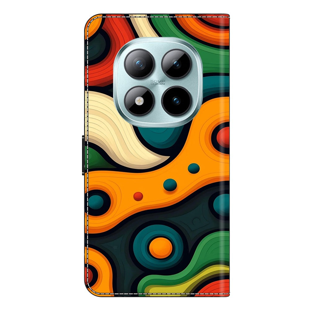 Wallet Case For Xiaomi Poco M8 5G / Redmi Note 15 5G (Global) / 15 4G (Global) Foldable Stand Pattern Printing PU Leather Flip Phone Cover - Painted