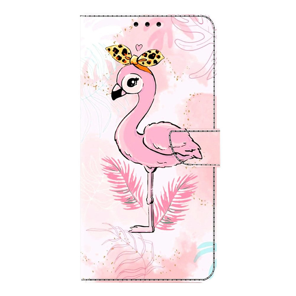 Wallet Case For Xiaomi Poco M8 5G / Redmi Note 15 5G (Global) / 15 4G (Global) Foldable Stand Pattern Printing PU Leather Flip Phone Cover - Pink Bird
