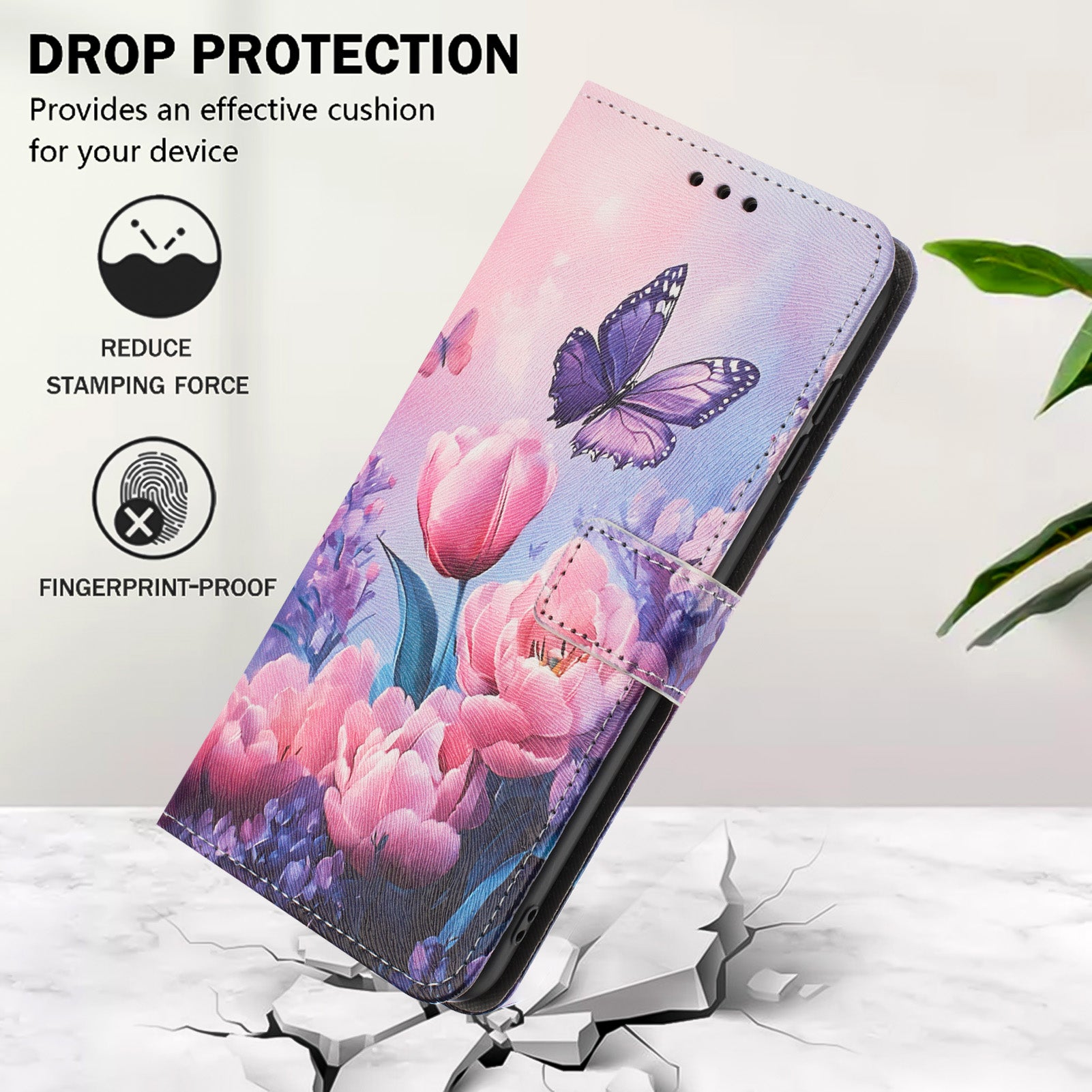 For Xiaomi Redmi Note 15 Pro 5G (Global) Wallet Case Pattern Printing PU Leather Phone Cover with Lanyard - Pink Flower Butterfly