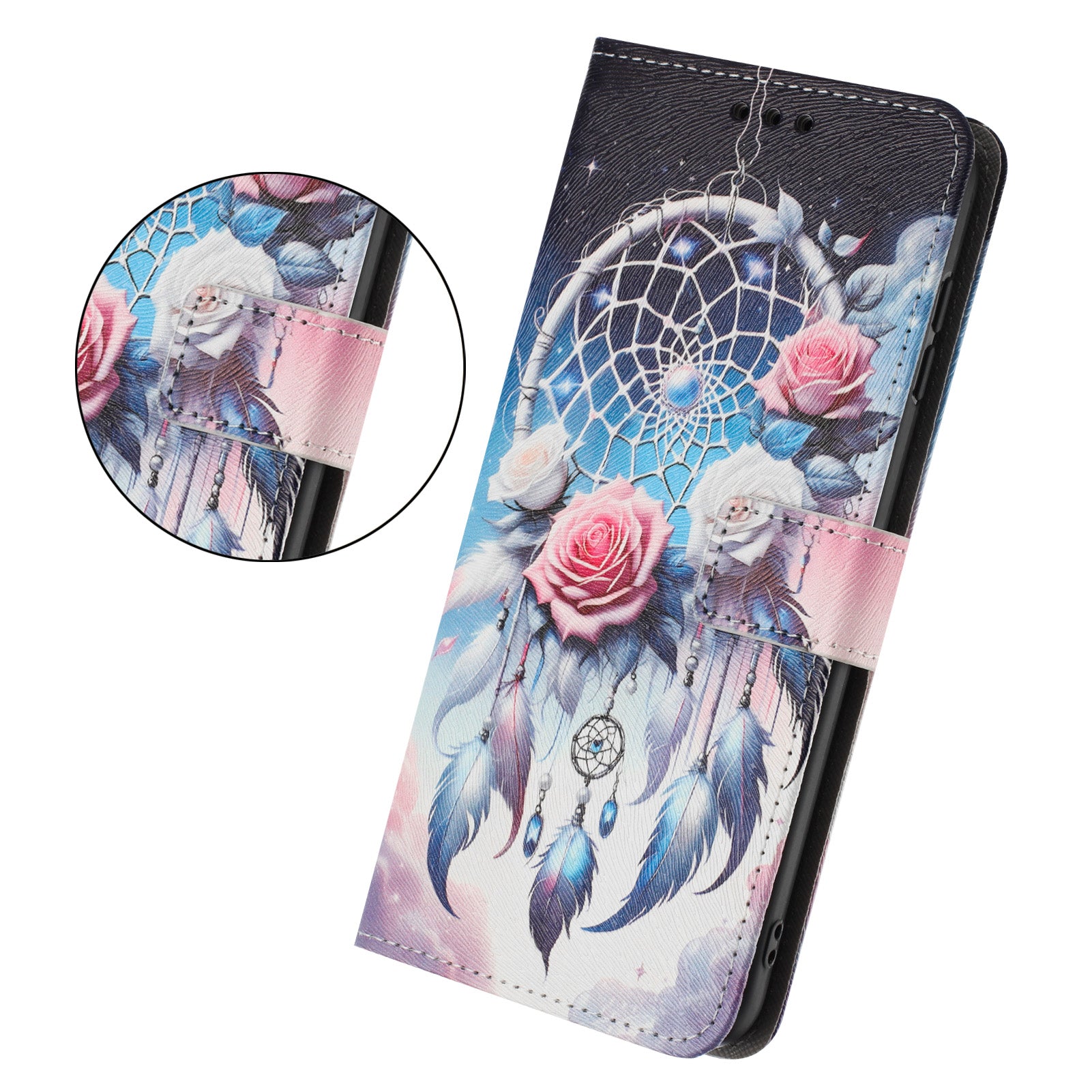 For Xiaomi Redmi Note 15 Pro 5G (Global) Wallet Case Pattern Printing PU Leather Phone Cover with Lanyard - Flower Wind Chime