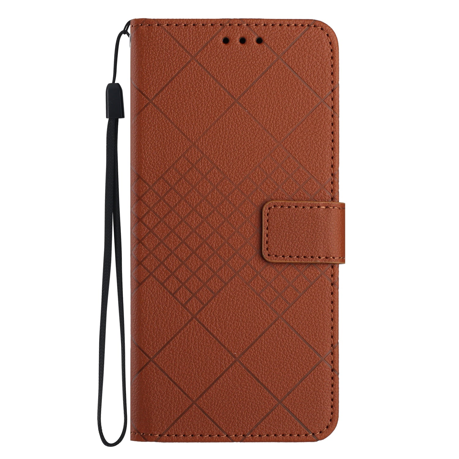 For Xiaomi Poco M8 5G / Redmi Note 15 5G (Global) / 15 4G (Global) Case Wallet Imprint PU Leather Flip Folio Phone Cover - Brown