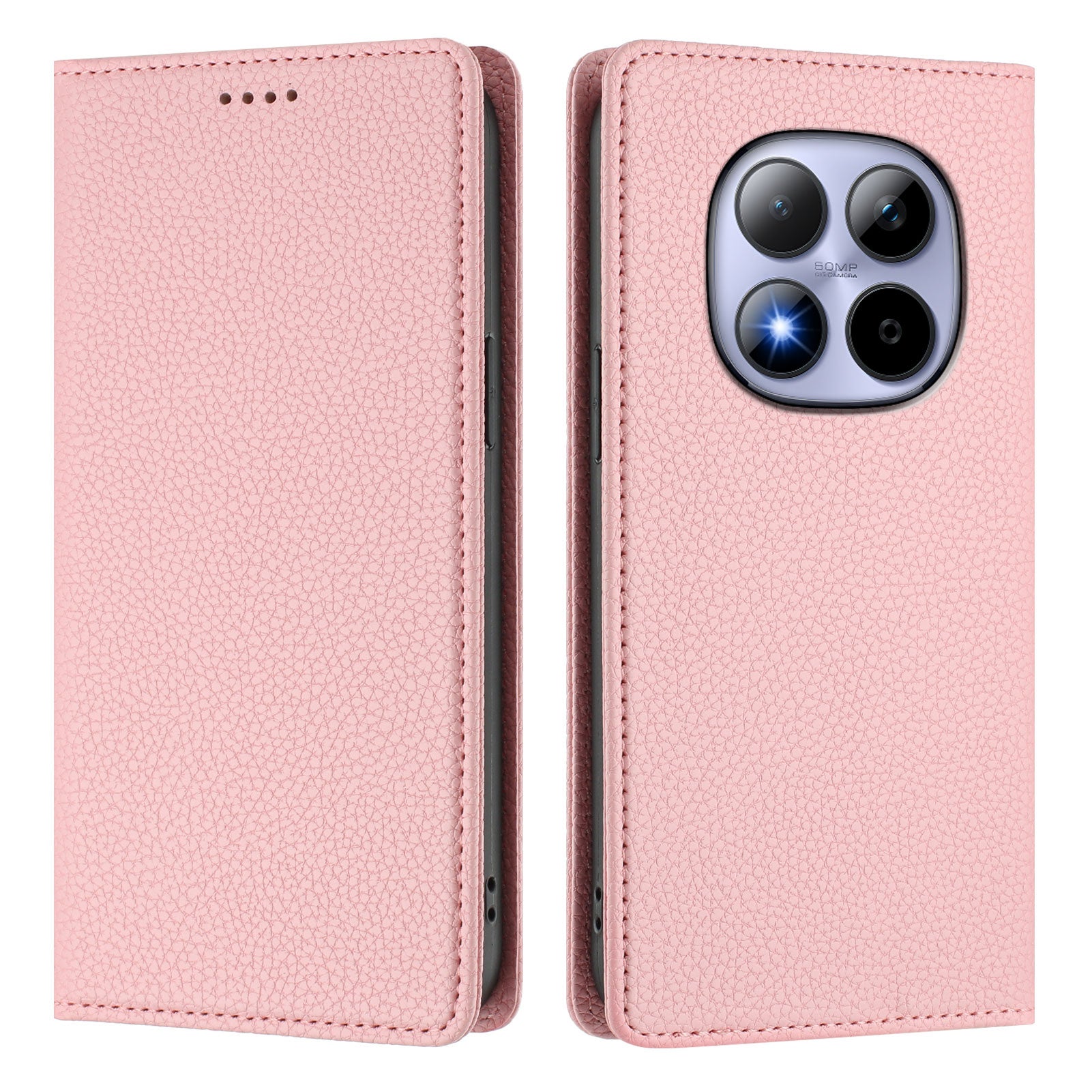 For Xiaomi Redmi Note 15 Pro 4G (Global) Wallet Case RFID Blocking Litchi Texture Leather Mobile Cover - Pink