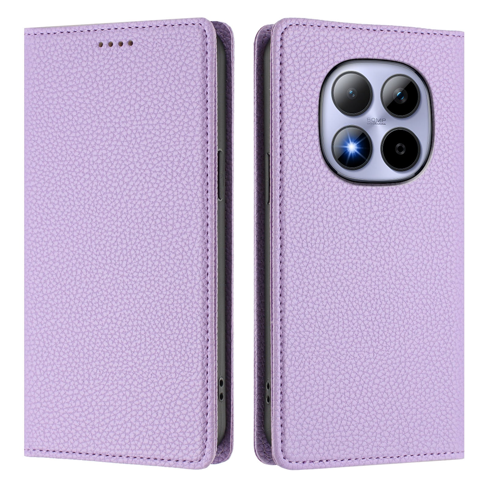 For Xiaomi Redmi Note 15 Pro 4G (Global) Wallet Case RFID Blocking Litchi Texture Leather Mobile Cover - Light Purple