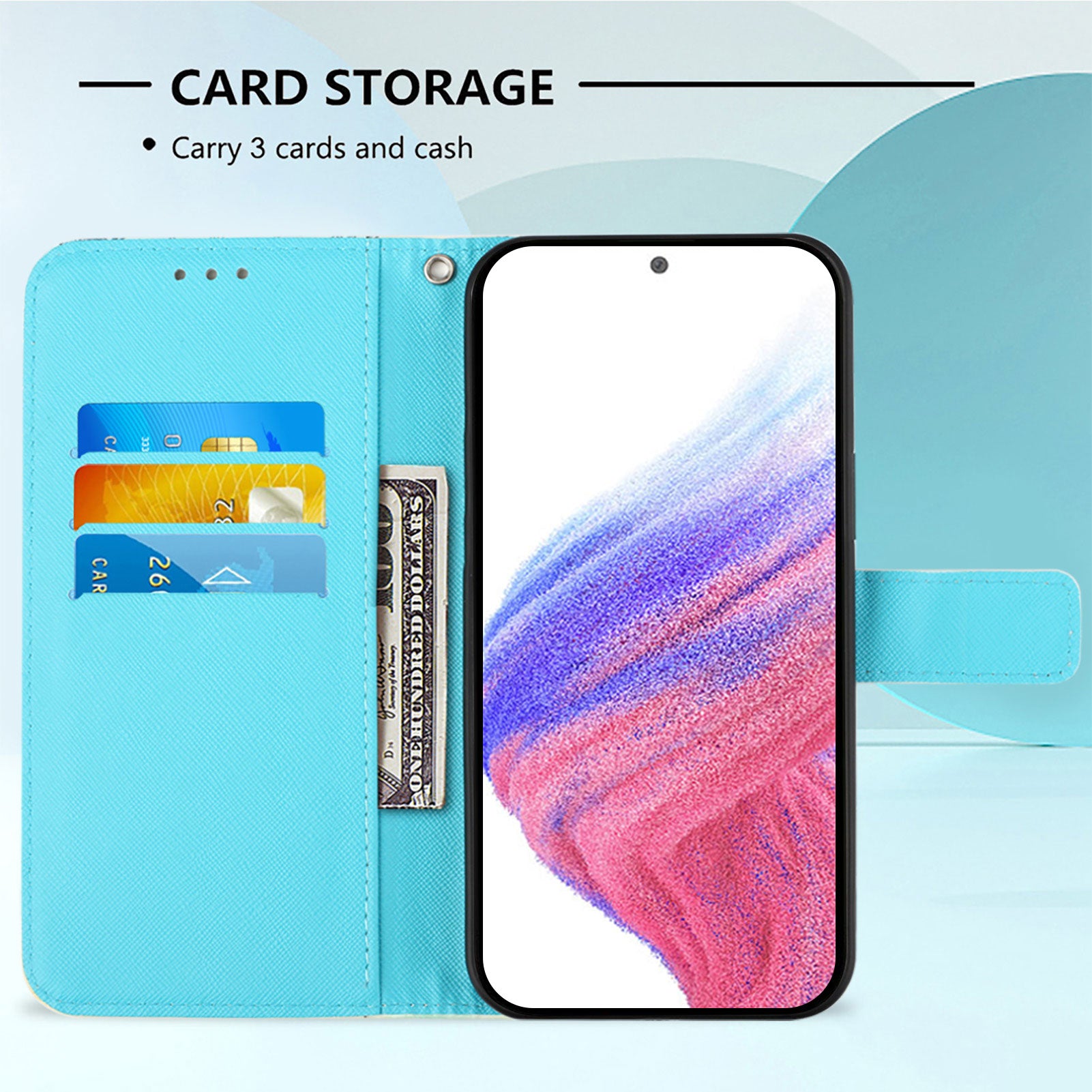 For Xiaomi Poco M8 5G / Redmi Note 15 5G (Global) / 15 4G (Global) Leather Case Pattern Printing Wallet Stand Mobile Cover with Strap - Colorful Wind Chime