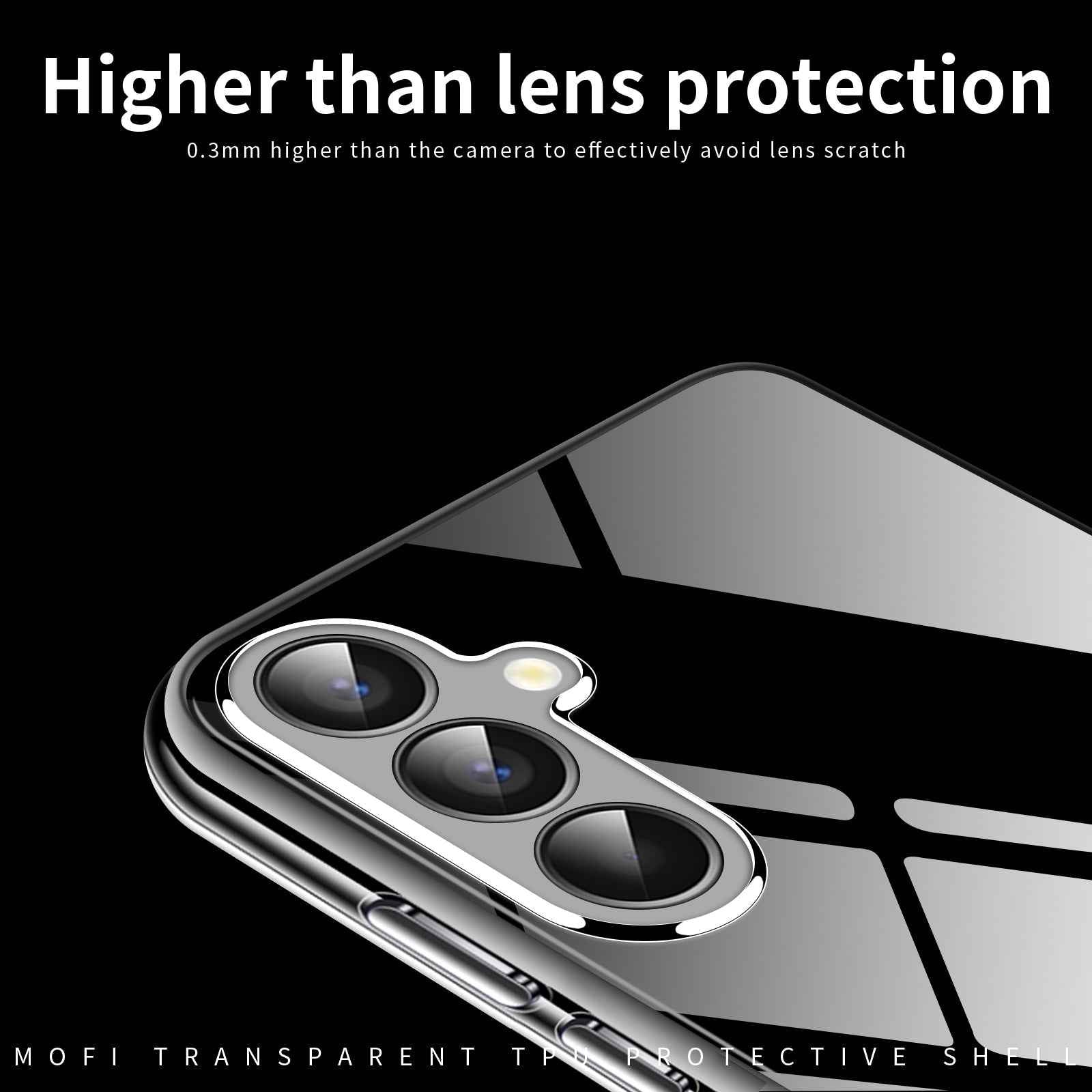For Samsung Galaxy A57 5G Clear Phone Case MOFI Ultra-Thin TPU Phone Back Cover - Transparent