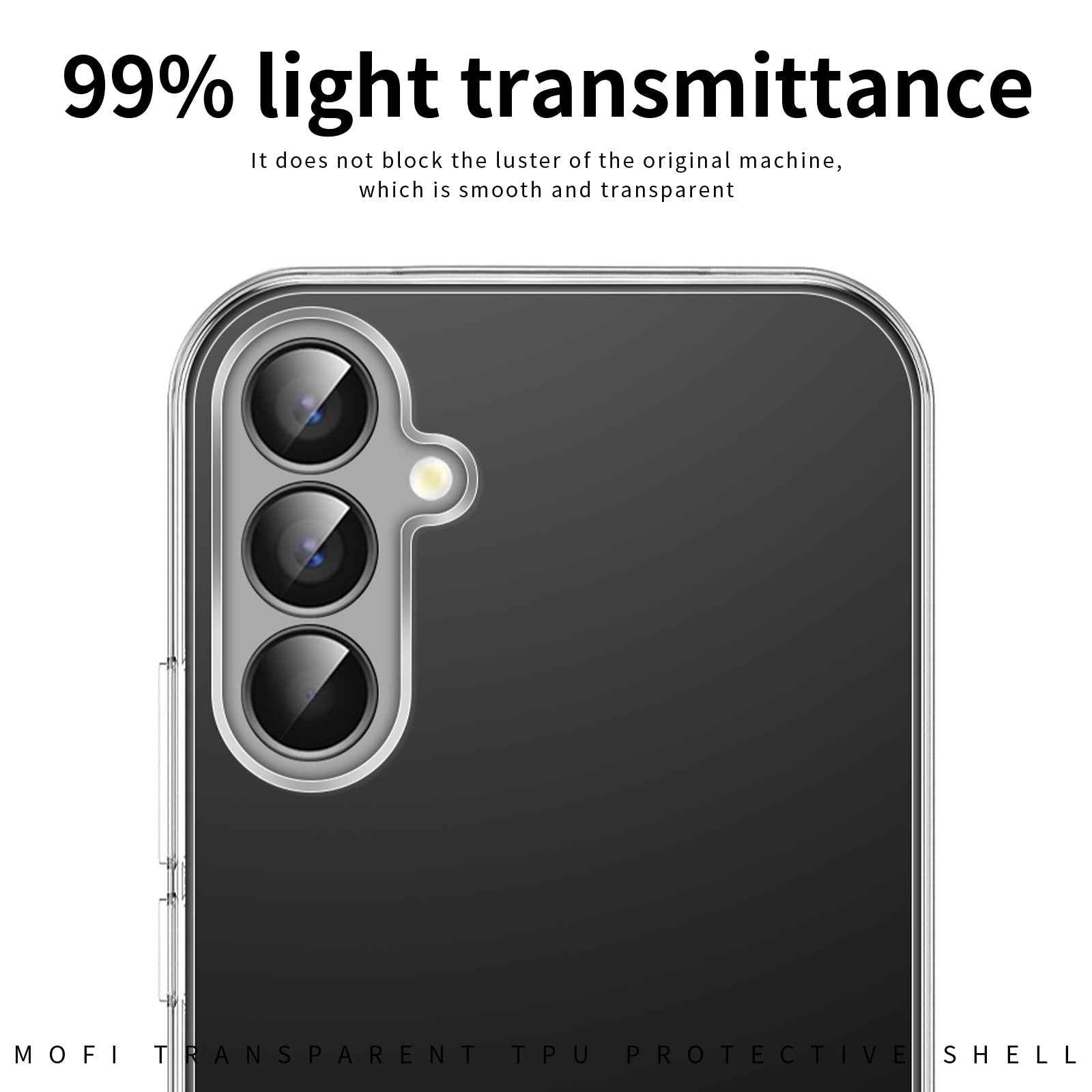 For Samsung Galaxy A57 5G Clear Phone Case MOFI Ultra-Thin TPU Phone Back Cover - Transparent
