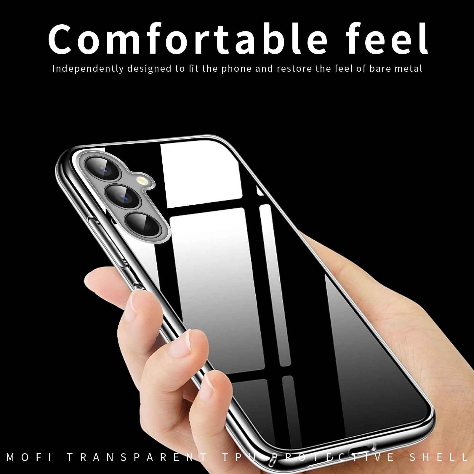 For Samsung Galaxy A57 5G Clear Phone Case MOFI Ultra-Thin TPU Phone Back Cover - Transparent