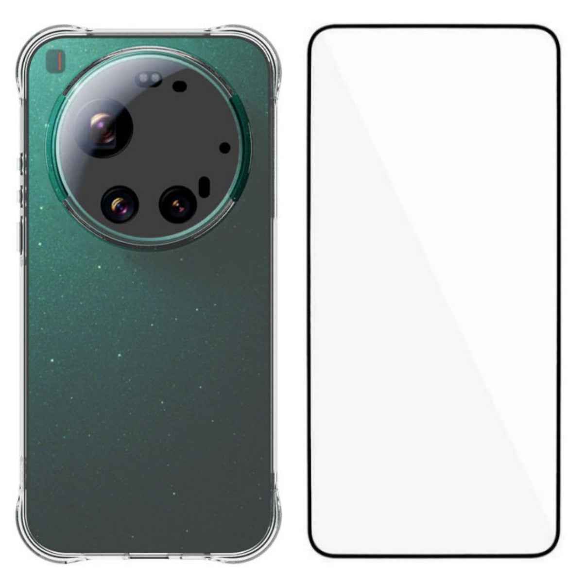 For Xiaomi 17 Ultra 5G Case WANLONFENG WL Series 2.0mm TPU Phone Cover with Tempered Glass Film - Transparent