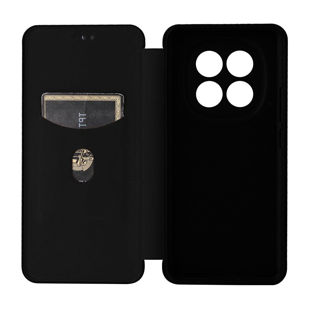 Phone Case For Xiaomi Poco M8 5G  /  Redmi Note 15 5G (Global)  /  15 4G (Global) Carbon Fiber Texture Drop-Proof PU Leather Phone Cover - Black