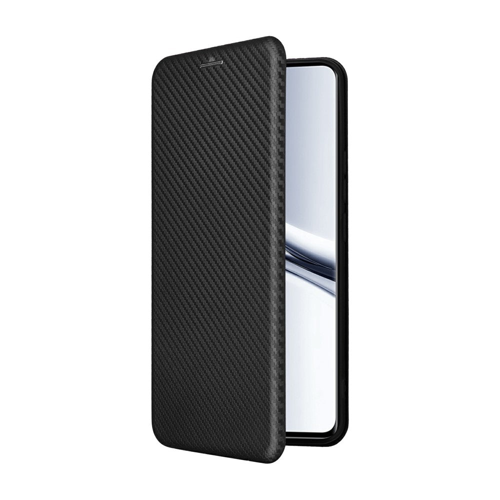 Phone Case For Xiaomi Poco M8 5G  /  Redmi Note 15 5G (Global)  /  15 4G (Global) Carbon Fiber Texture Drop-Proof PU Leather Phone Cover - Black