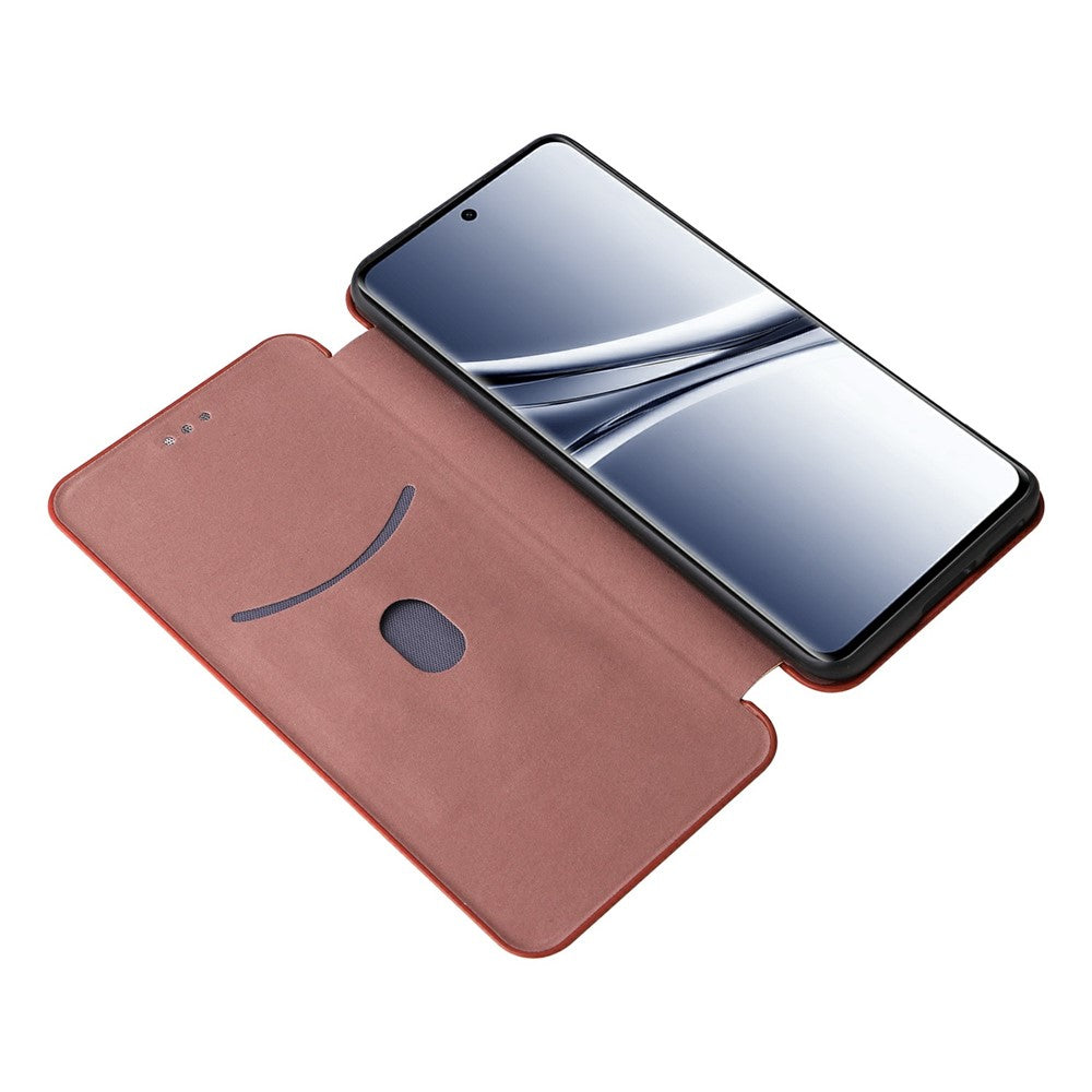 Phone Case For Xiaomi Poco M8 5G  /  Redmi Note 15 5G (Global)  /  15 4G (Global) Carbon Fiber Texture Drop-Proof PU Leather Phone Cover - Brown