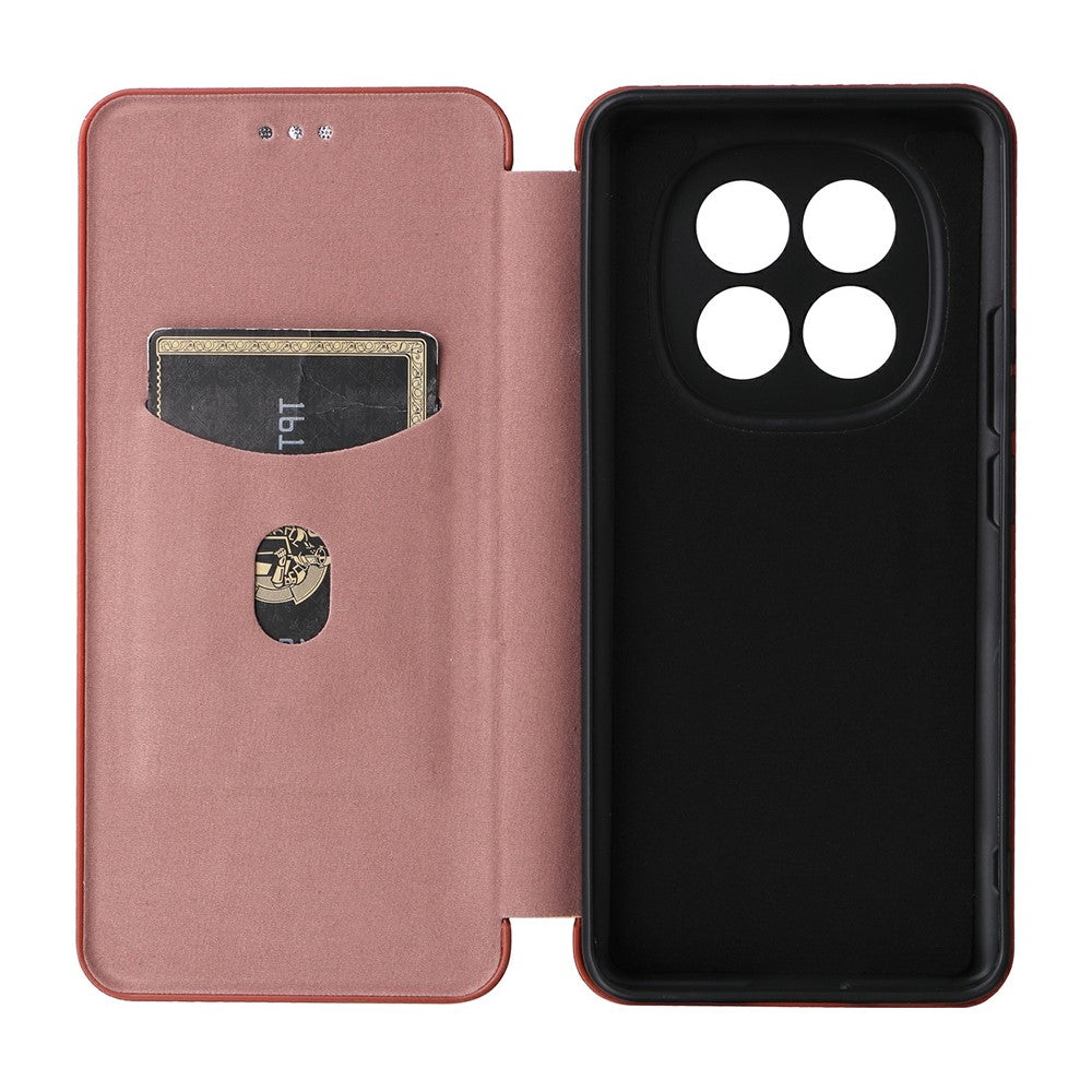Phone Case For Xiaomi Poco M8 5G  /  Redmi Note 15 5G (Global)  /  15 4G (Global) Carbon Fiber Texture Drop-Proof PU Leather Phone Cover - Brown