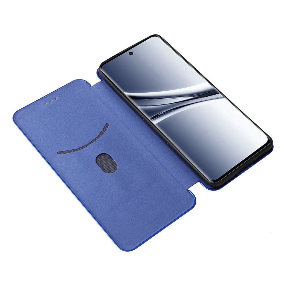 Phone Case For Xiaomi Poco M8 5G  /  Redmi Note 15 5G (Global)  /  15 4G (Global) Carbon Fiber Texture Drop-Proof PU Leather Phone Cover - Blue